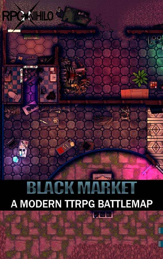 Black Market (25x15 IN) Modern Digital Battle Map - CT